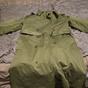 Olive Green Trench Coat